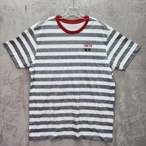 Neon Riot Unisex Size L Tokyo Striped T-Shirt Graphic Print Short Sleeve Casual‎